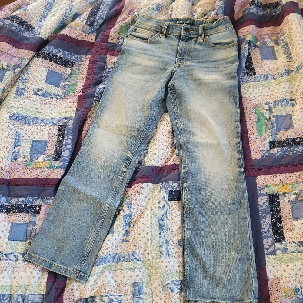 Two pair Cat and Jack jeans boys 8 straight leg